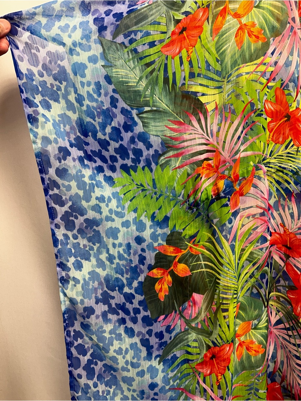 Bleu Rod Beattie Blue Tropical Floral Swim Cover-Up - Picture 4 of 12